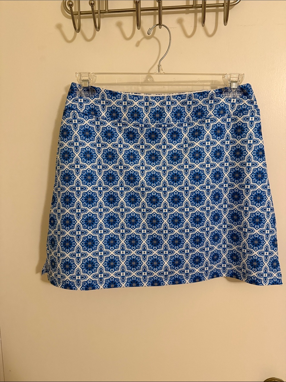 Blue Patterned Skort